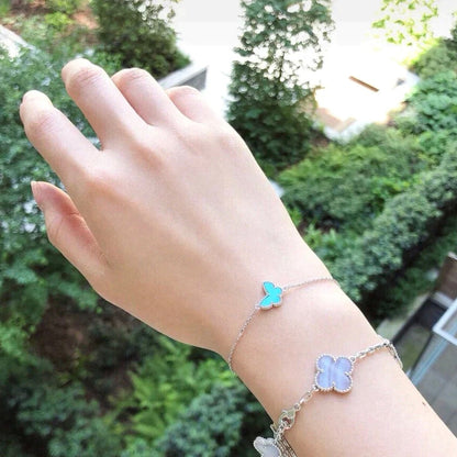 [Mystic]BUTTERFLY TURQUOISE BUTTERFLY BRACELET SILVER