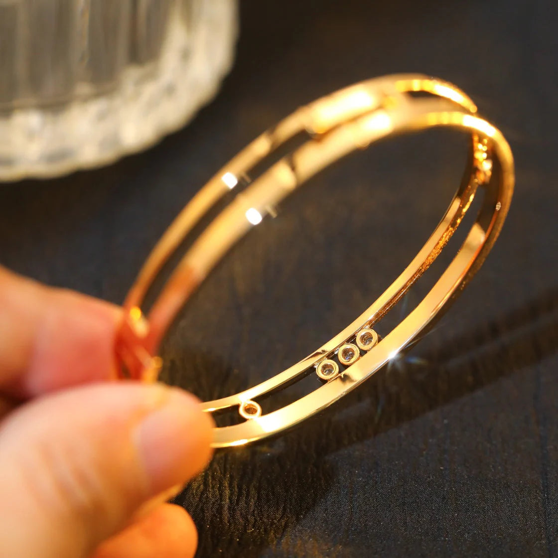 [Mystic JURI]Move Romane Diamond Bangle Bracelet