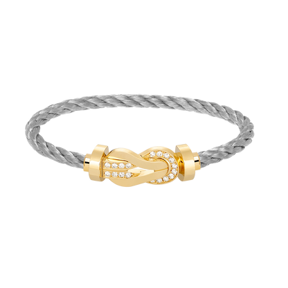 [Mystic]CHANCE LARGE 8 FIGURE BUCKLE HALF DIAMOND BRACELET GOLD