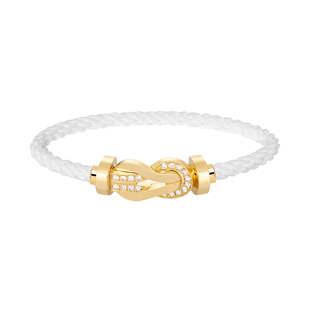 [Mystic]CHANCE LARGE 8 FIGURE BUCKLE HALF DIAMOND BRACELET GOLD