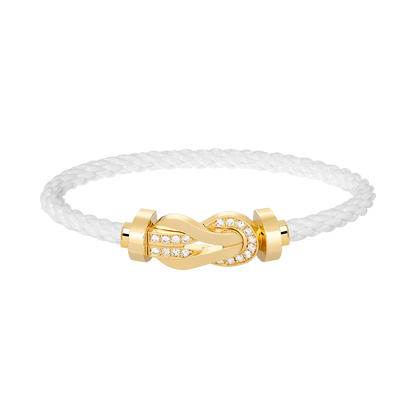 [Mystic]CHANCE LARGE 8 FIGURE BUCKLE HALF DIAMOND BRACELET GOLD