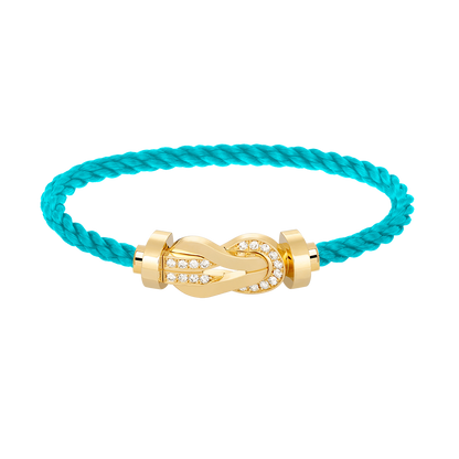 [Mystic]CHANCE LARGE 8 FIGURE BUCKLE HALF DIAMOND BRACELET GOLD