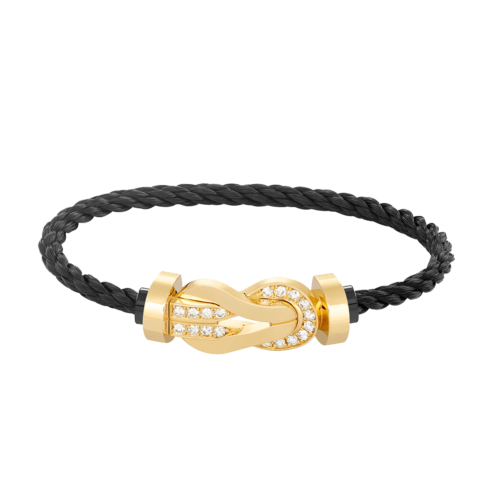 [Mystic]CHANCE LARGE 8 FIGURE BUCKLE HALF DIAMOND BRACELET GOLD