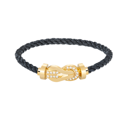 [Mystic]CHANCE LARGE 8 FIGURE BUCKLE HALF DIAMOND BRACELET GOLD