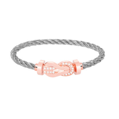 [Mystic]CHANCE LARGE 8 FIGURE BUCKLE HALF DIAMOND BRACELET ROSE GOLD