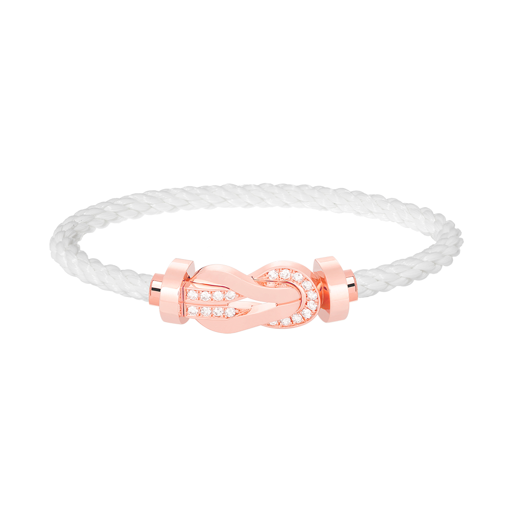 [Mystic]CHANCE LARGE 8 FIGURE BUCKLE HALF DIAMOND BRACELET ROSE GOLD