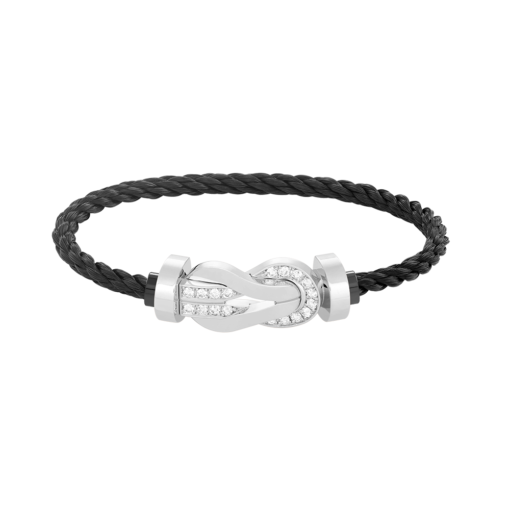 [Mystic]CHANCE LARGE 8 FIGURE BUCKLE HALF DIAMOND BRACELET SILVER