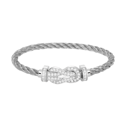 [Mystic]CHANCE LARGE 8 FIGURE BUCKLE FULL DIAMOND BRACELET SILVER
