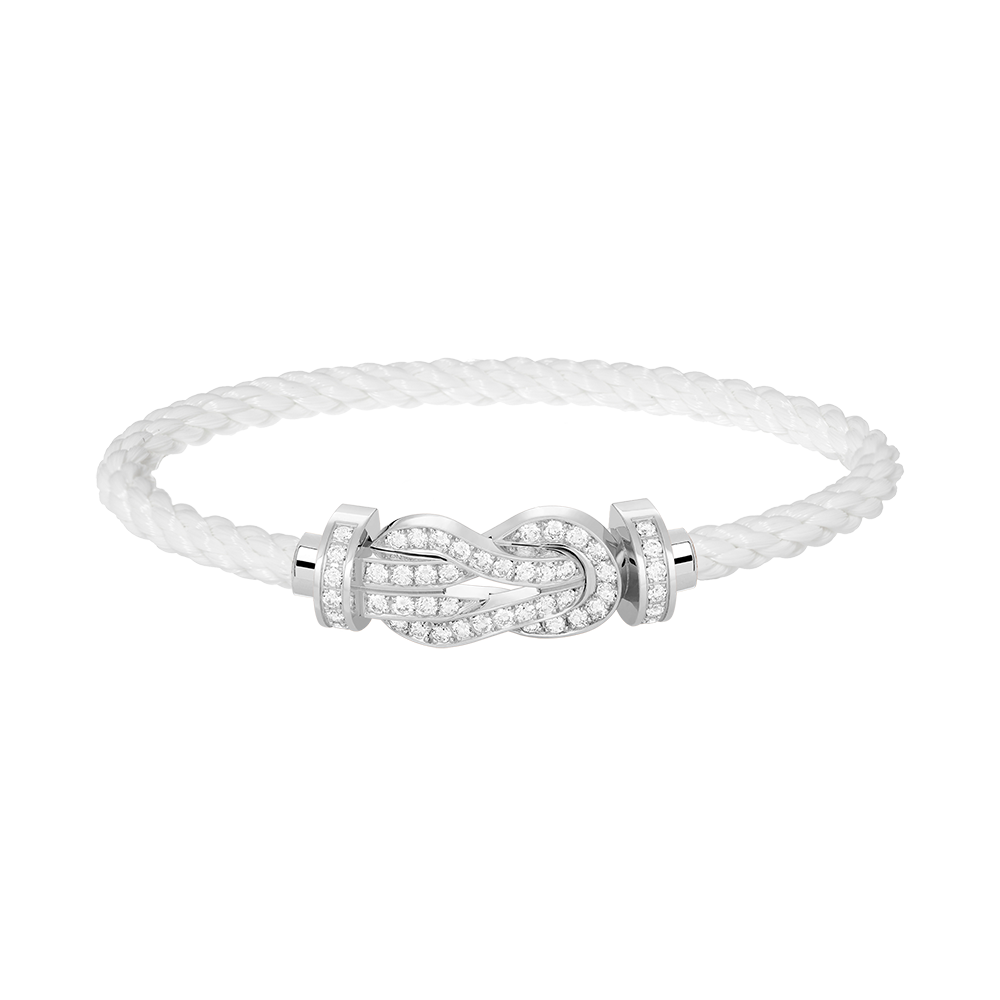 [Mystic]CHANCE LARGE 8 FIGURE BUCKLE FULL DIAMOND BRACELET SILVER