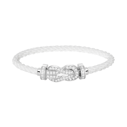 [Mystic]CHANCE LARGE 8 FIGURE BUCKLE FULL DIAMOND BRACELET SILVER