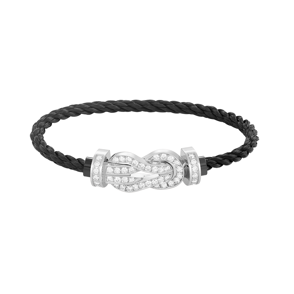 [Mystic]CHANCE LARGE 8 FIGURE BUCKLE FULL DIAMOND BRACELET SILVER