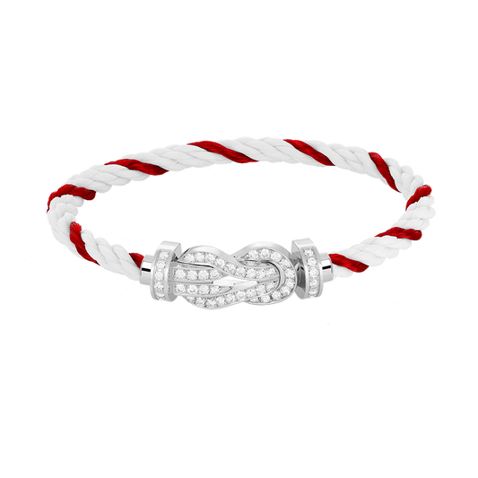 [Mystic]CHANCE LARGE 8 FIGURE BUCKLE FULL DIAMOND BRACELET SILVER