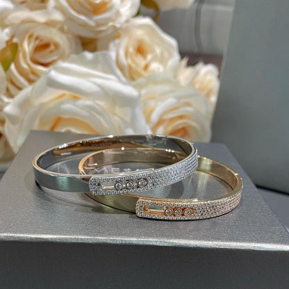 [Mystic JURI]Move Noa Rose Gold Pavé Diamond Bangle Bracelet