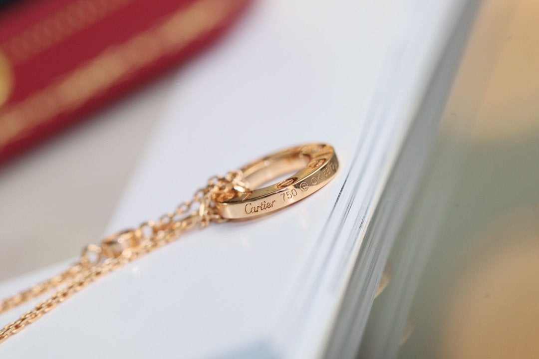 [Mystic]LOVE NECKLACE ADJUSTABLE ROSE GOLD 2 DIAMOND