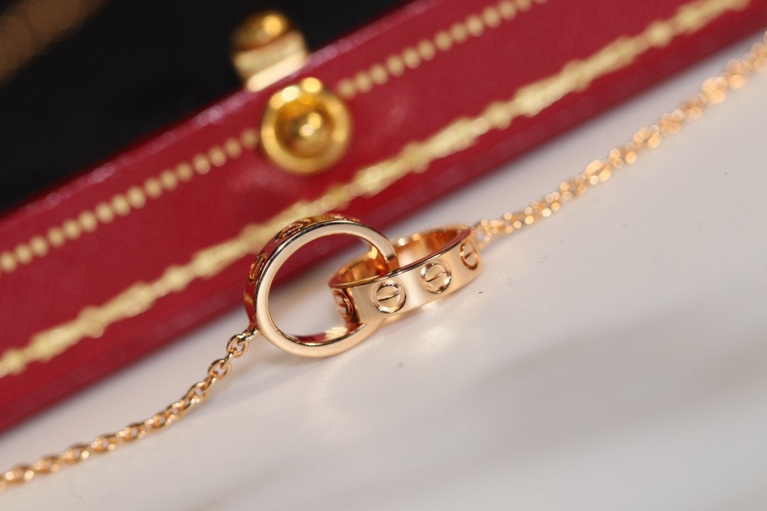 [Mystic]LOVE NECKLACE PINK GOLD AND SILVER