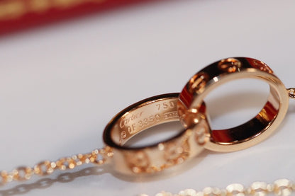 [Mystic]LOVE NECKLACE PINK GOLD AND SILVER