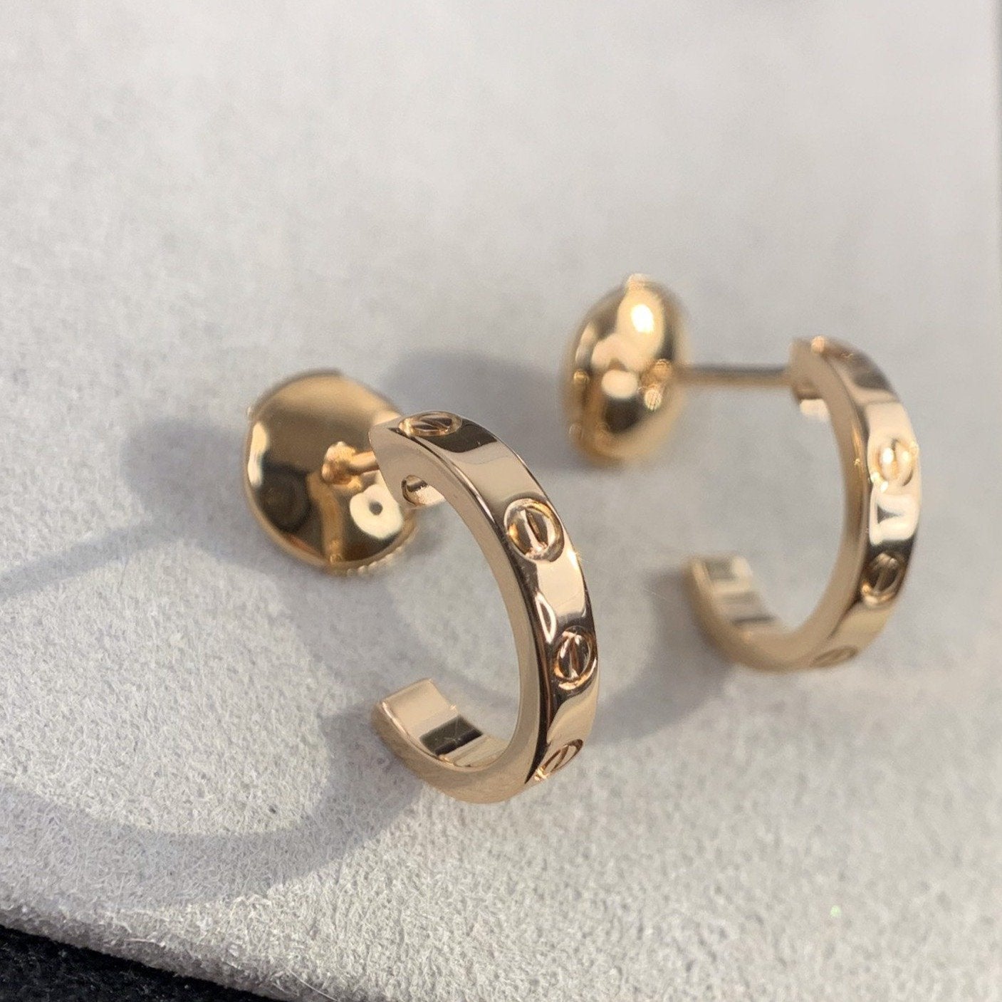 [Mystic]LOVE EARRINGS 2.65MM PINK GOLD
