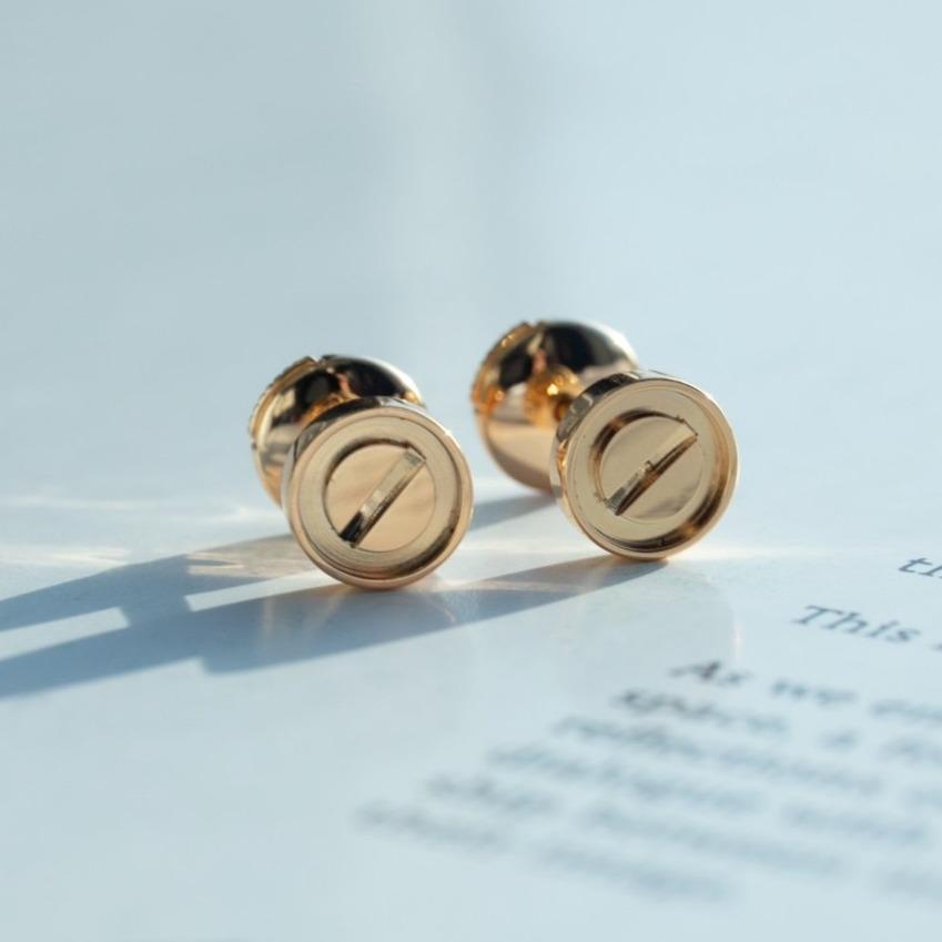 [Mystic]LOVE EARRINGS PINK GOLD 10MM