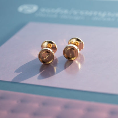 [Mystic]LOVE EARRINGS PINK GOLD 10MM