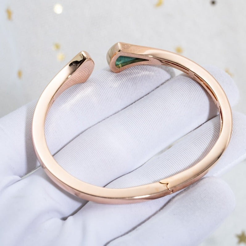 [Mystic]DREAM BRACELET OPEN MALACHITE PINK GOLD