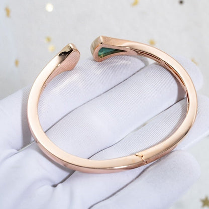 [Mystic]DREAM BRACELET OPEN MALACHITE PINK GOLD