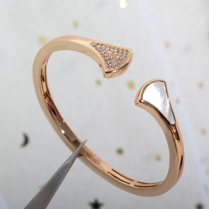 [Mystic]DREAM BRACELET OPEN PINK GOLD MOP DIAMOND