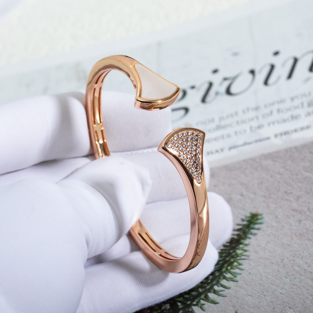 [Mystic]DREAM BRACELET OPEN PINK GOLD MOP DIAMOND