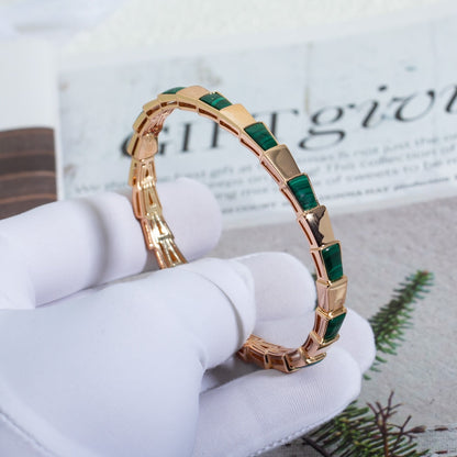 [Mystic]SERPENTI BRACELET PINK GOLD MALACHITE