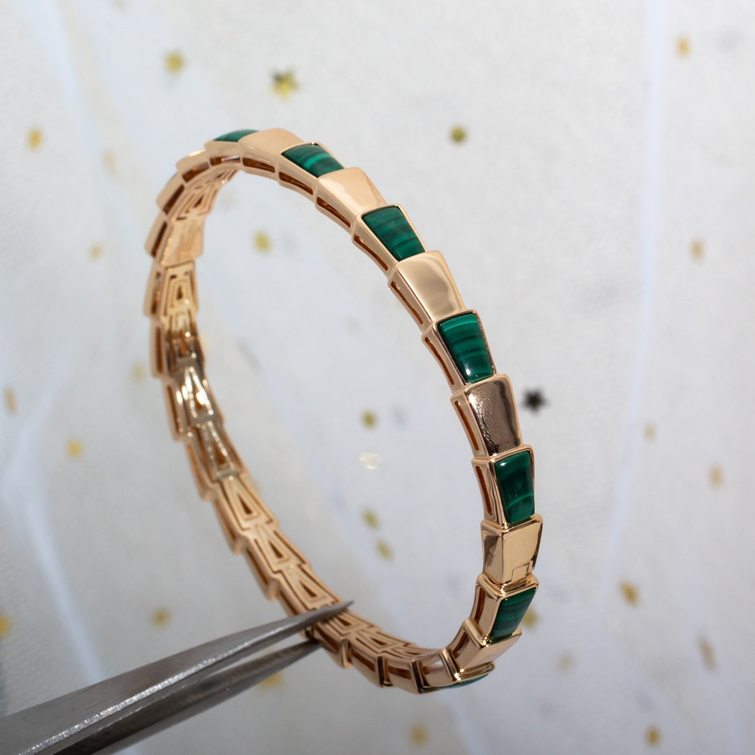 [Mystic]SERPENTI BRACELET PINK GOLD MALACHITE