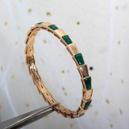 [Mystic]SERPENTI BRACELET PINK GOLD MALACHITE