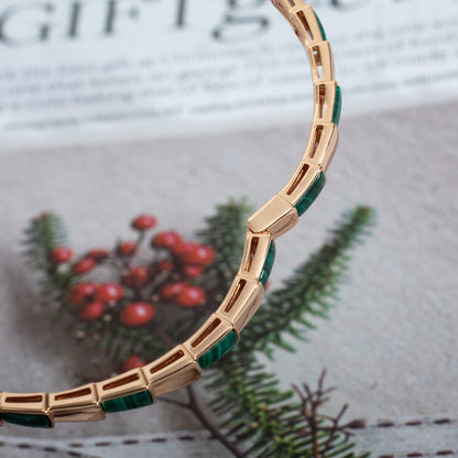 [Mystic]SERPENTI BRACELET PINK GOLD MALACHITE