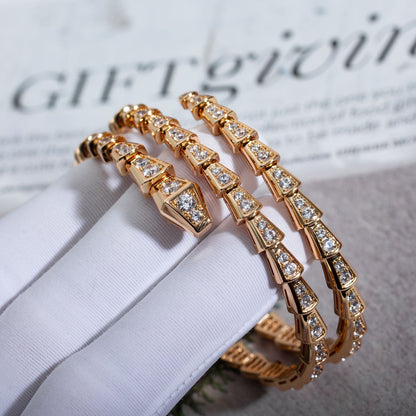 [Mystic]SERPENTI BRACELET PINK GOLD DIAMOND DOUBLE ROW