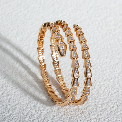 [Mystic]SERPENTI BRACELET PINK GOLD DIAMOND DOUBLE ROW