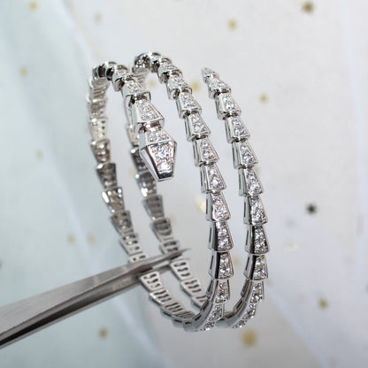 [Mystic]SERPENTI BRACELET SILVER DIAMOND DOUBLE ROW