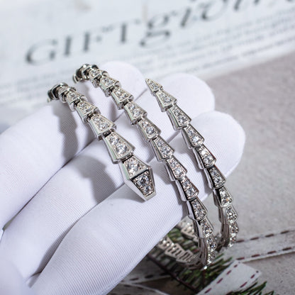 [Mystic]SERPENTI BRACELET SILVER DIAMOND DOUBLE ROW