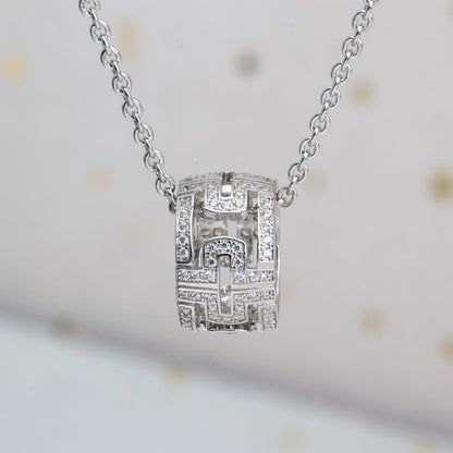 [Mystic]PARENTESI NECKLACE SILVER DIAMOND