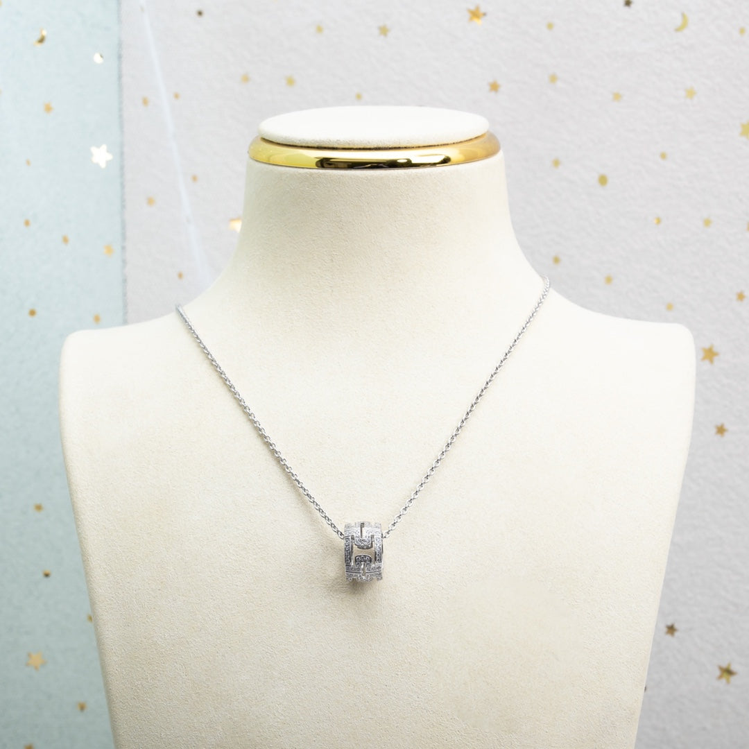 [Mystic]PARENTESI NECKLACE SILVER DIAMOND