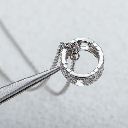 [Mystic]PARENTESI NECKLACE SILVER DIAMOND
