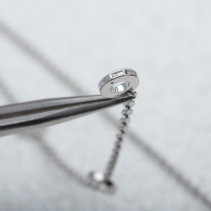 [Mystic]PARENTESI NECKLACE SILVER DIAMOND