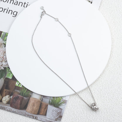 [Mystic]PARENTESI NECKLACE SILVER DIAMOND