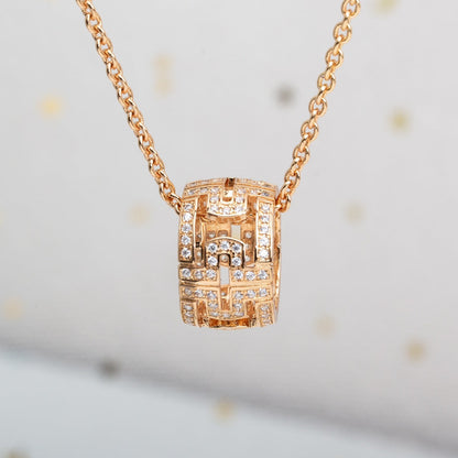 [Mystic]PARENTESI NECKLACE PINK GOLD DIAMOND