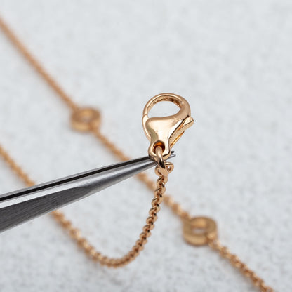 [Mystic]PARENTESI NECKLACE PINK GOLD DIAMOND