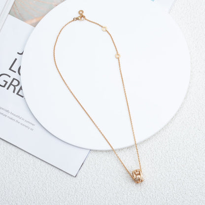 [Mystic]PARENTESI NECKLACE PINK GOLD DIAMOND