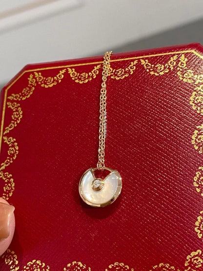 [Mystic]AMULETTE ROSE GOLD MOP NECKLACE