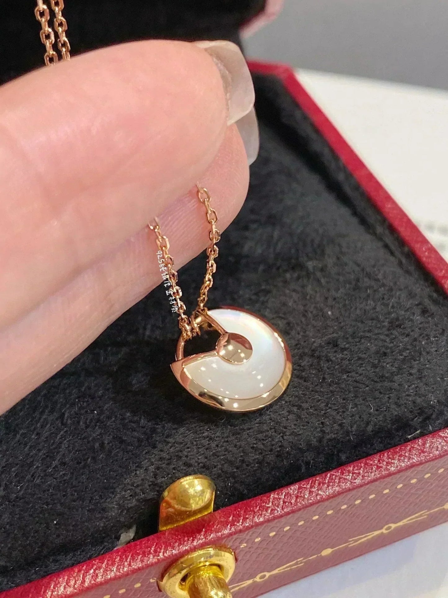 [Mystic]AMULETTE ROSE GOLD MOP NECKLACE