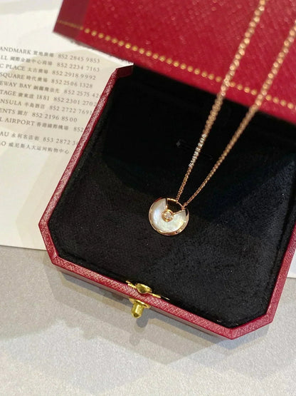 [Mystic]AMULETTE ROSE GOLD MOP NECKLACE