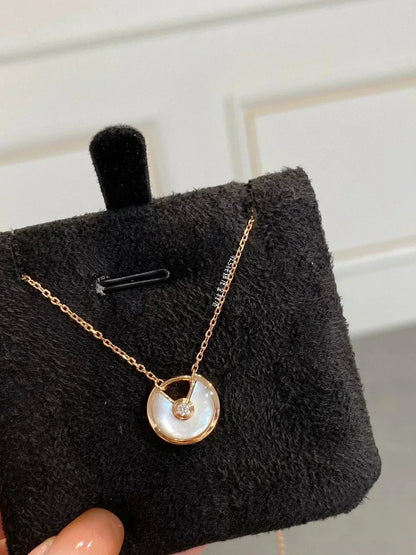 [Mystic]AMULETTE ROSE GOLD MOP NECKLACE