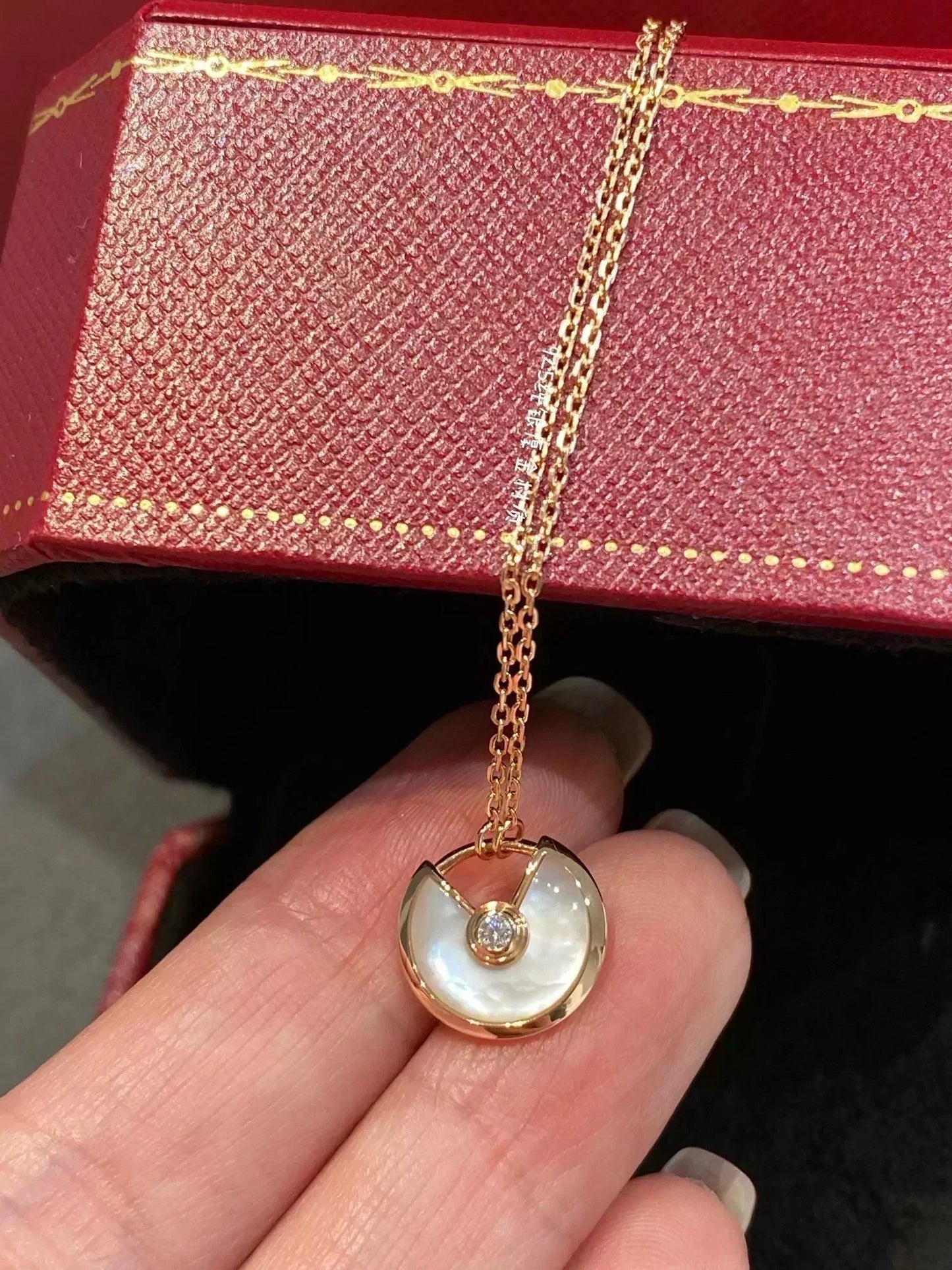[Mystic]AMULETTE ROSE GOLD MOP NECKLACE