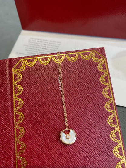 [Mystic]AMULETTE ROSE GOLD MOP NECKLACE