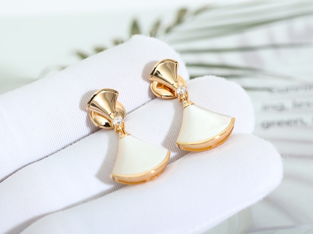 [Mystic]DREAM MOP PINK GOLD EARRINGS